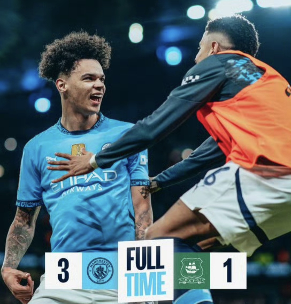 曼城逆转胜马赛，加比亚迪尼破门双响